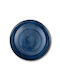 Nava Plate Desert made of Porcelain Blue with Diameter 19cm