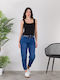 Hoch tailliert Damenjeans Blue