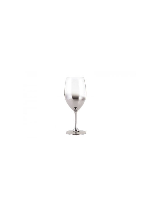 Glass Wine Glass Silver 346ml 6 Pieces