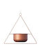 Aberto Design Hängend Übertopf Metall Orange 35x35x40εκ.
