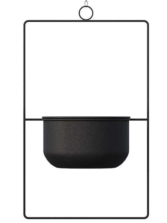 Aberto Design Blumentopf Metall Schwarz