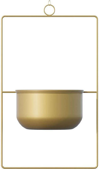 Aberto Design Ghiveci Metalic Galben