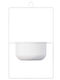 Aberto Design Suspendat Ghiveci Metalic Alb 25x25x40εκ.