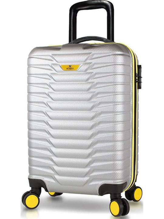 Myvalice Valiză de Călătorie Cabină Dură Gri cu 4 roți Înălțime 56cm