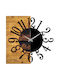 Wall Clock 539tnl1107 58x3x58cm Walnut-black Wallity Metal Wood