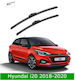 Front Wiper Blade Set Hyundai I20 2018-2020 R612s 600mm 400mm Bosch Aerotwin 3398000095 24" & 16" 2 Pieces