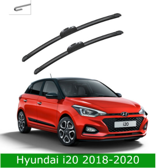Front Wiper Blade Set Hyundai I20 2018-2020 R612s 600mm 400mm Bosch Aerotwin 3398000095 24" & 16" 2 Pieces