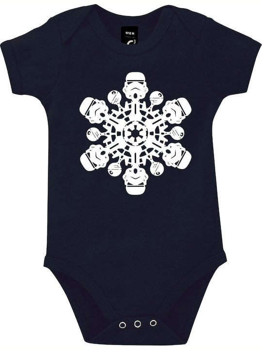kirikoko Starwars Christmas Storm Trooper Snowflake Kurzärmelig French Navy