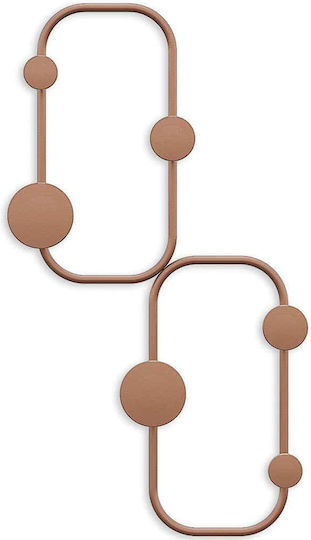 Suport de perete cu 6 poziții Buburuză 494pyt1162 26x5x48cm Cupru Wallity Metal