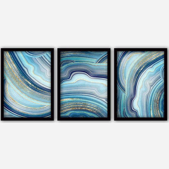 Κάδρα Σετ 3τμχ 364lul1383 35x45cm Multi Wallity Κάθετοι Πλαστικό Mdf