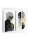 Canvas Painting Set 2pcs 910nvt1179 50x70cm Multi Wallity Vertical Wood Canvas