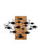 Shoal Wall Decor 899skl2407 58x88cm Walnut-black Wallity Metal Wood