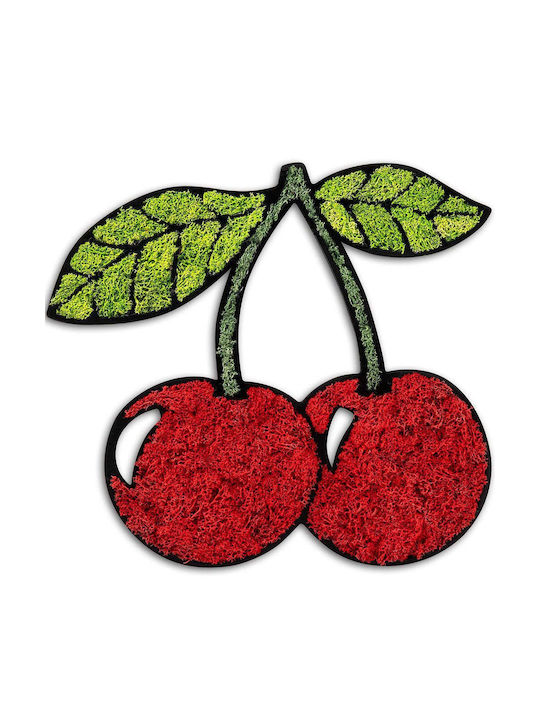 Wall Decor Cherry Moss 931ntr1131 42x40cm Green-red Wallity MDF