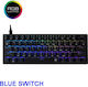 White Shark Shinobi 2 Gaming Μηχανικό Πληκτρολόγιο 60% με Custom Blue διακόπτες και RGB φωτισμό (Αγγλικό US)