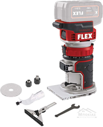 Flex CER 18.0-EC C Trimmfräse 18V Bürstenlos Solo mit Geschwindigkeitseinstellung und Staubabsaugsystem