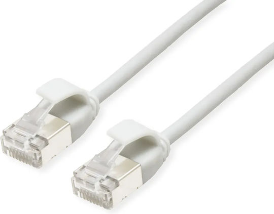 Roline U FTP Datacenter Patch Cord Cat.6a Class Ea LSOH Slim White 0.3m