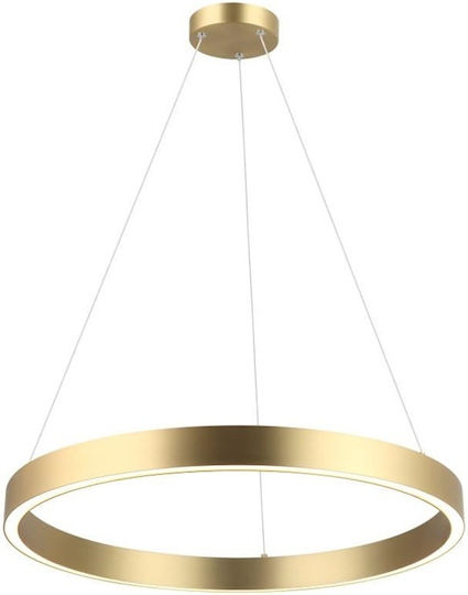 Light Prestige LED Κρεμαστό Φωτιστικό Χρυσό 60x60εκ.