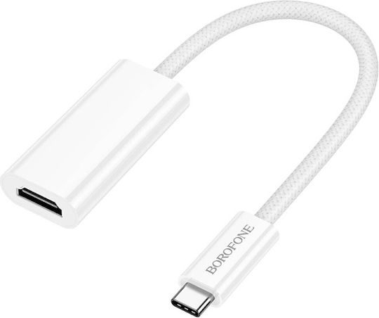 Borofone Konverter USB-C / HDMI weiblich zu HDMI weiblich Weiß 1Stück