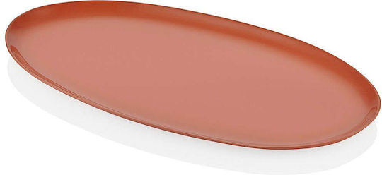 Hermia Serving Platter Oval made of Porcelain Orange 22x43cm