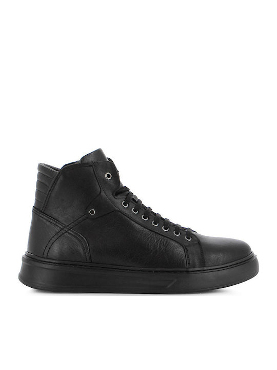 Fratelli Petridi Leder Herrenstiefel Schwarz