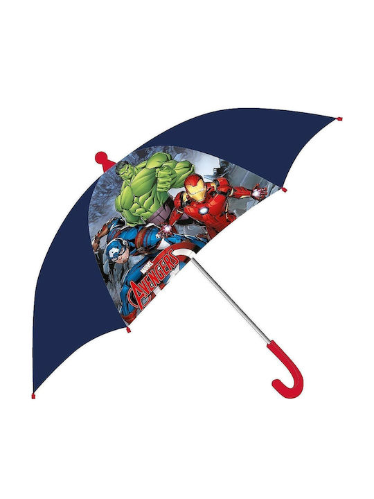 Avengers Kinderregenschirm Gebogener Handgriff Blau 70cm