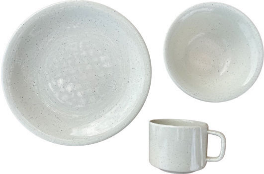 Beige Porcelain Dinnerware Set 3pcs