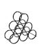 Keskor Freistehend Flaschenhalter Metallisch für 6 Flaschen Schwarz 30.5x14.5x28εκ.