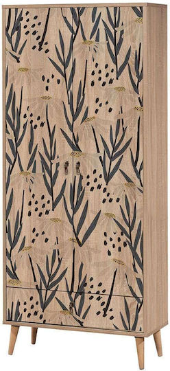 Two Door Wardrobe Multicolored 80x45x190cm