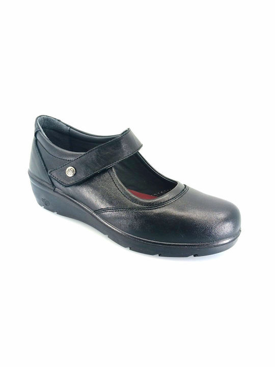 Leather Ballerinas Black