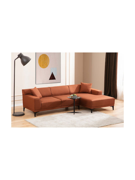Petra Ecke Sofa mit Rechte Ecke Orange 250x145x69cm