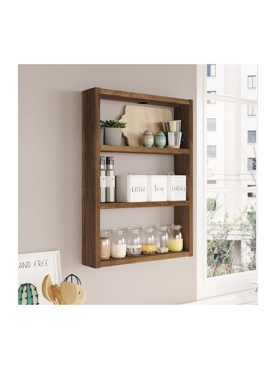 Ράφι Τοίχου Walnut 43.2x9x60εκ.