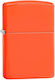 Zippo Neon Feuerzeug Flamme in Orange Farbe