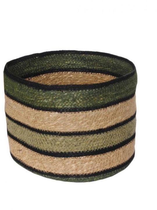 Atmosphera Decorative Basket Wicker Green 30x30cm