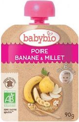 Babybio Piure cu Gust de Pere - Banane - Mei pentru 6+ Luni 90gr