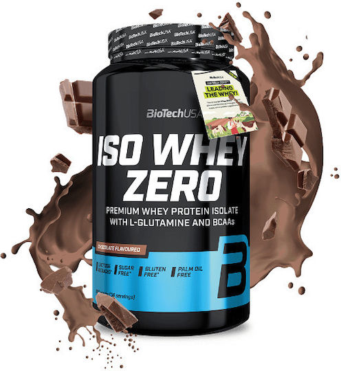 Biotech USA Iso Whey Zero With Glutamine & BCAAs Намалено съдържание на лактоза Протеин Суроватъчен Без Глутен с Вкус Бял Шоколад 908гр
