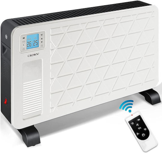 Crown Konvektorheizung Boden 2300W mit elektronischem Thermostat Weiß