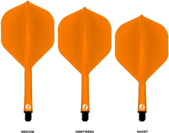 Shot Flight Deck One Piece Orange Short No.2 Pene pentru Darts, Φτερά για Βελάκια Darts