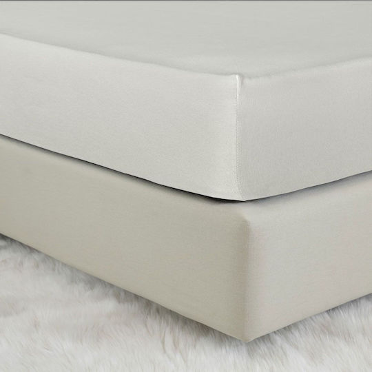 Nima Sheet Semi Double with Elastic 120x200+40cm. Tender Oat Beige