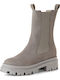 Leder Stiefeletten Damen Gray