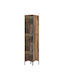 Single Door Wardrobe Kumsal Walnut-anthracite 40x47.5x201.4cm