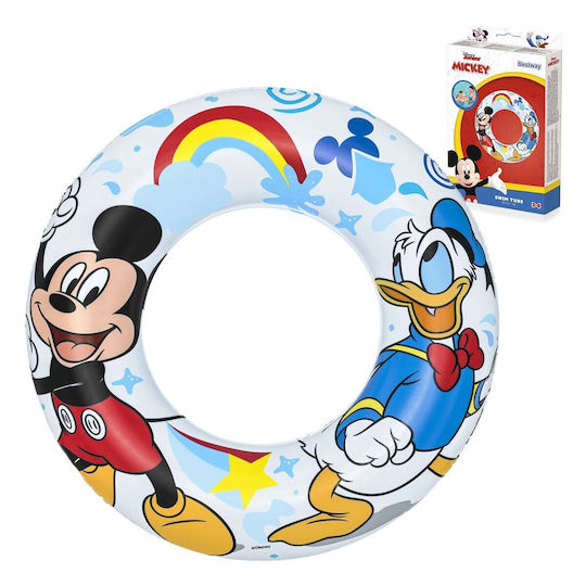 Bestway Ring Kids' Swim Ring Mickey for 3-6 Years Old White Mickey and Donald