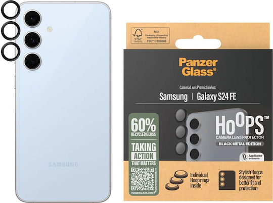 PanzerGlass Hoops Camera Protection Tempered Glass Black for the Samsung Galaxy S23 FE 1464