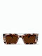 Looks Style Eyewear Unisex Γυαλιά Ηλίου με Καφέ Κοκκάλινο Σκελετό και Καφέ Φακό 74aep-02176