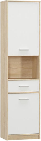 Letto Bodenstehend Wohnzimmer Vitrine aus Holz White Checkmate 50.2x34.3x195cm Letto Bodenstehend Wohnzimmer Vitrine aus Holz White Checkmate 50.2x34.3x195cm