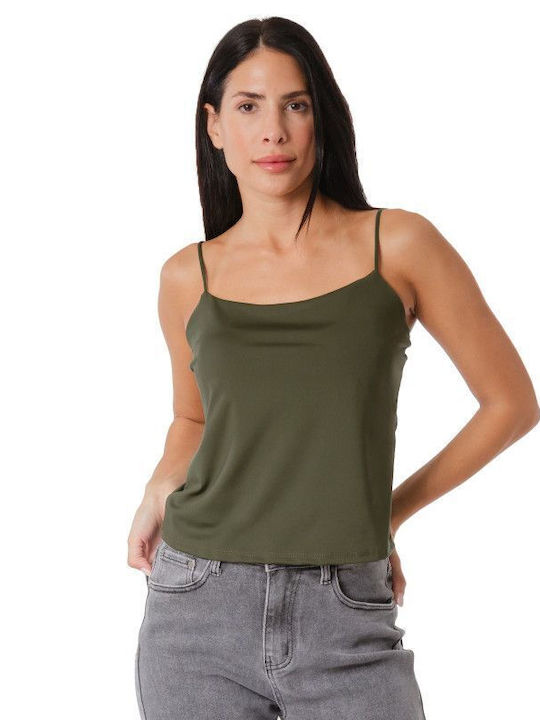 Khaki Sleeveless Top