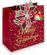 Tri-Coastal Design Happy Holidays Χριστουγεννιάτικη Τσάντα για Δώρο Κόκκινη