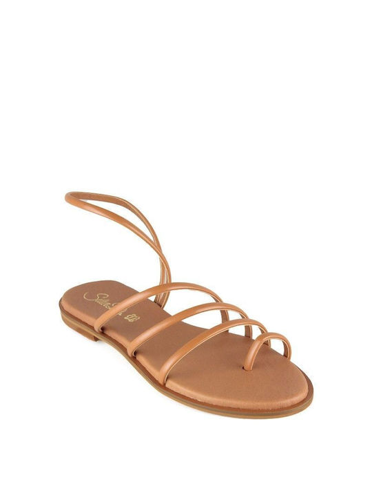 Camel Leather Handmade Flat Sandal