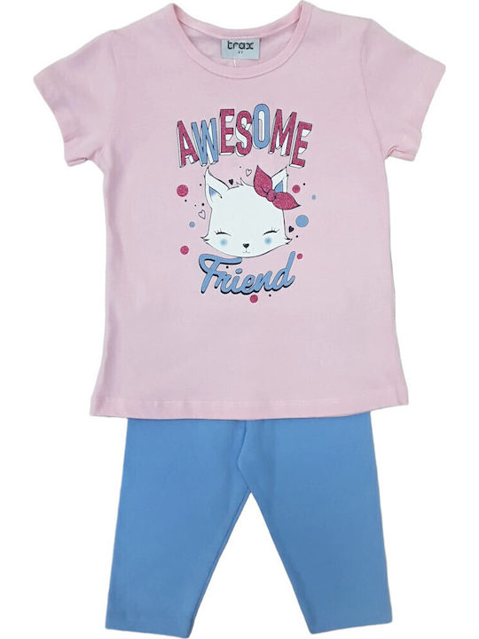 Trax Kids Set with Leggings Pink 2pcs
