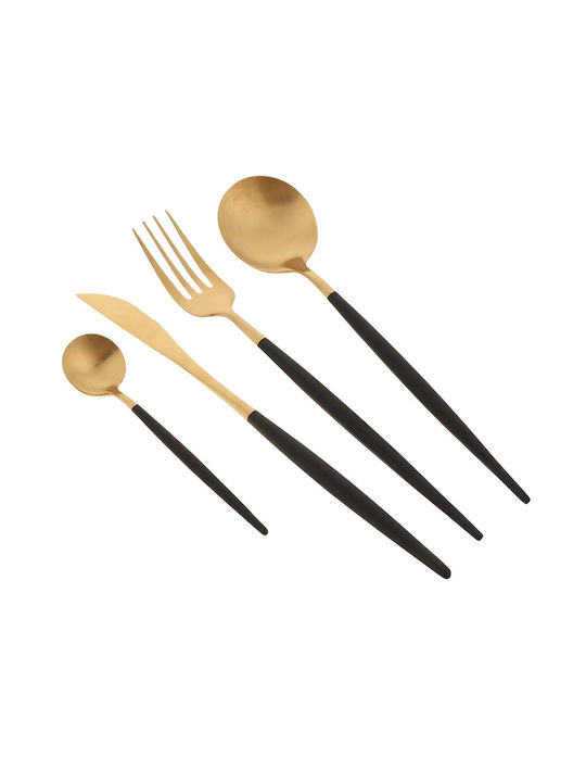 Cryspo Trio Cutlery Set Stainless Black 24pcs