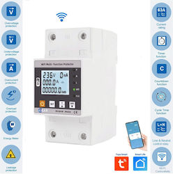 Smart Wi-fi Επιτηρητής Τάσης Ράγας Ψηφιακός ETIPR001LCDWIFI+KW